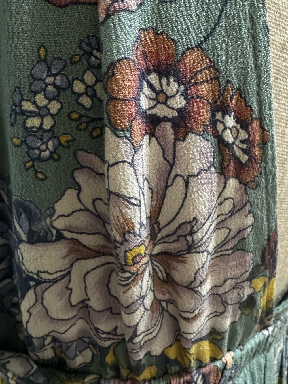 AE Studio Floral Tie Shoulder Mini Dress XS Made in Italy NWOT Cottagecore - Picture 7 of 9